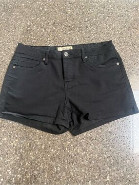 Hybrid & company Black Stretch Denim Jean Shorts Size 11 Summer Vacation Beach